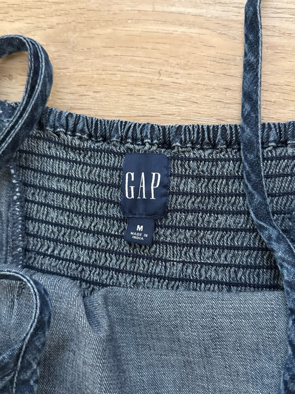 GAP soft Denim Spaghetti-Strap Maxi Dress M - Picture 3 of 7